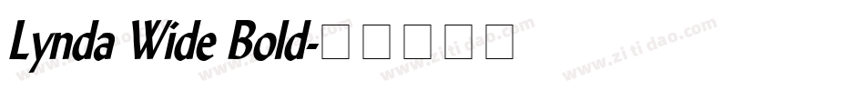 Lynda Wide Bold字体转换